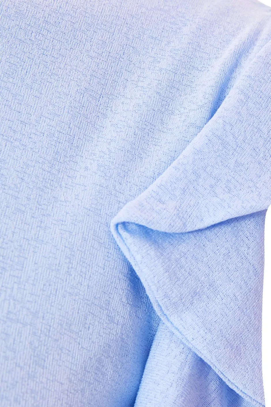 Quiz Frill Midi Dress Pale Blue Outlet