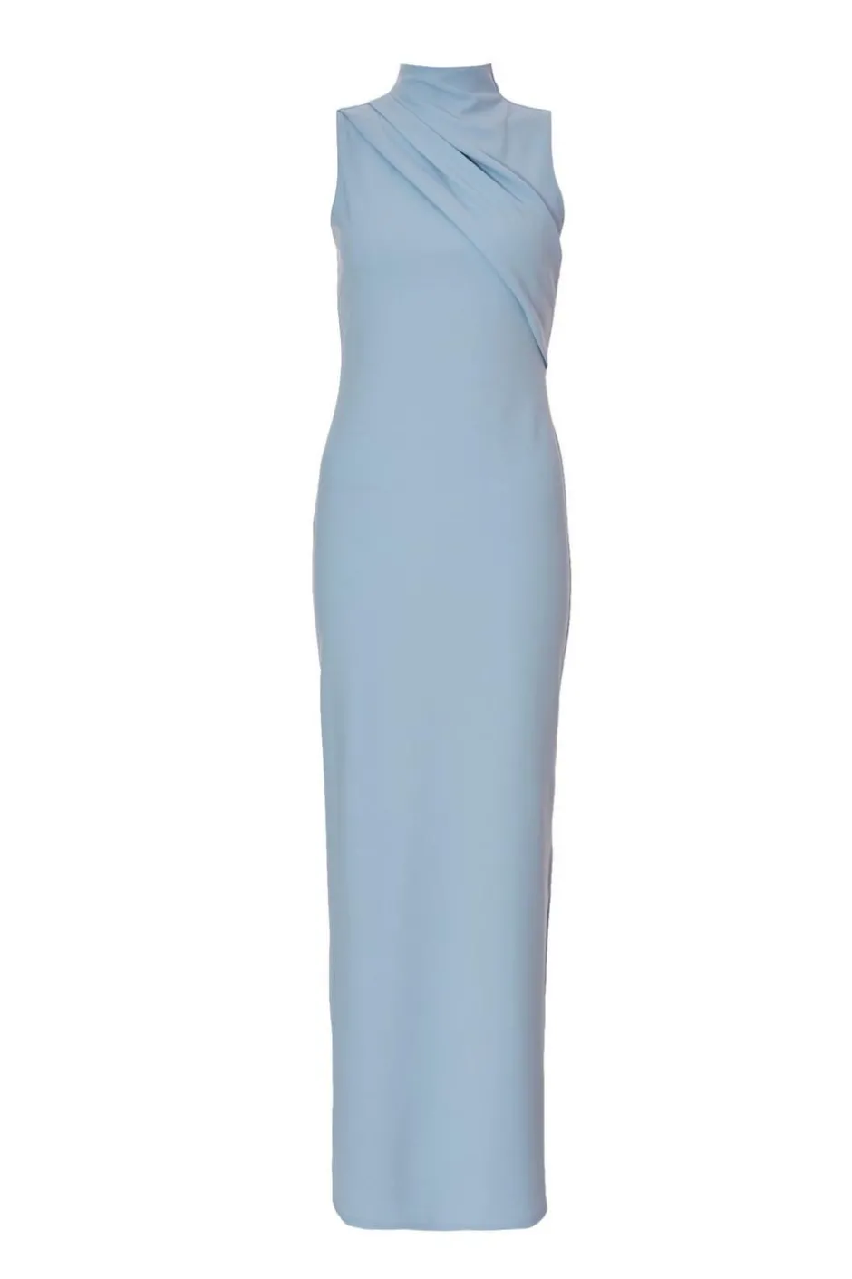 Quiz Pale Blue High Neck Maxi Dress Best