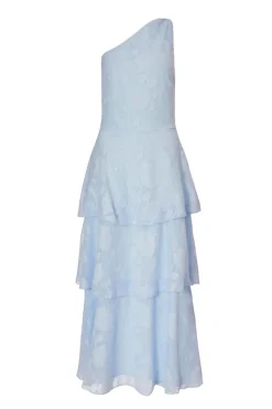 Quiz Jacquard Maxi Dress Pale Blue Discount
