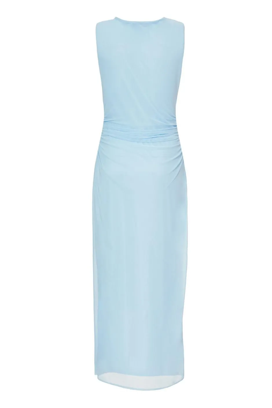 Quiz Mesh Buckle Midaxi Dress Pale Blue Discount