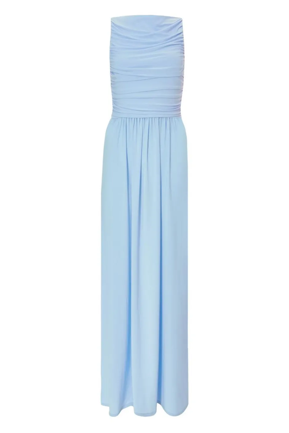 Quiz Pale Blue Ruched Midaxi Dress