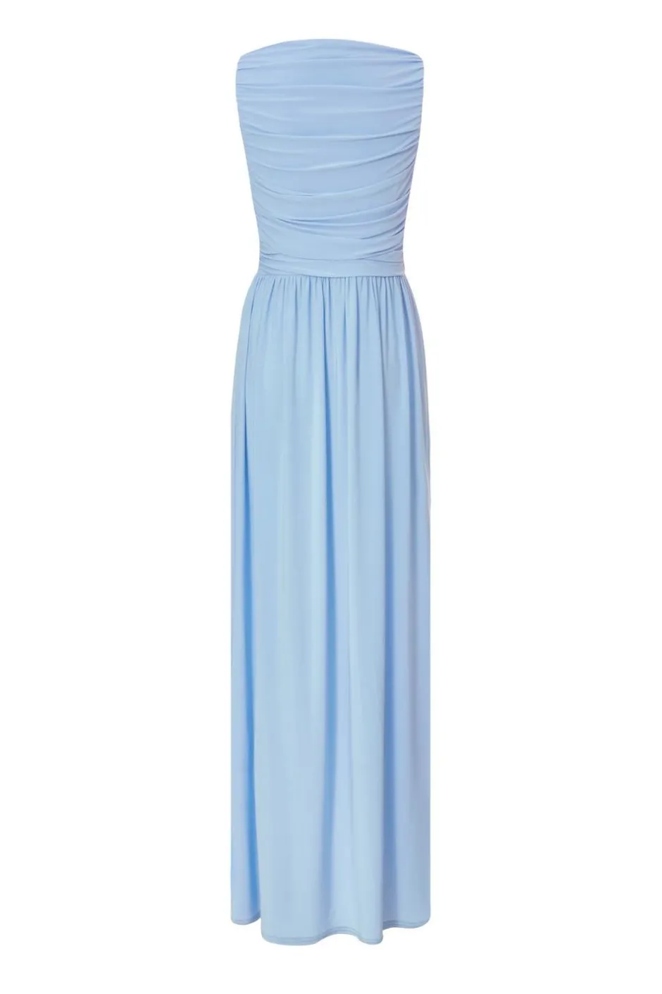 Quiz Pale Blue Ruched Midaxi Dress