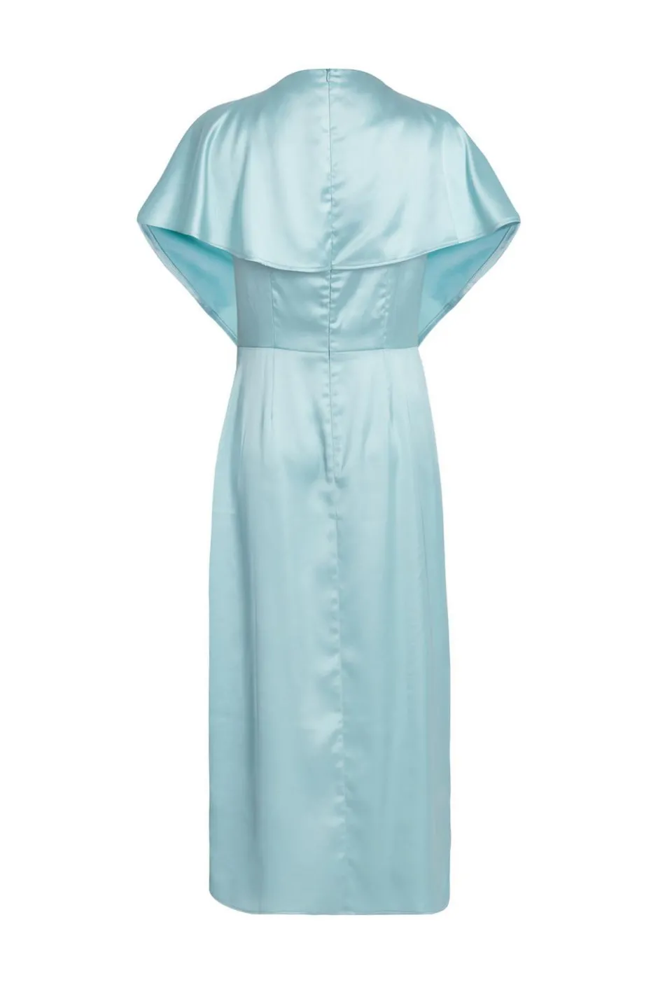 Quiz Pale Blue Satin Midi Dress Clearance