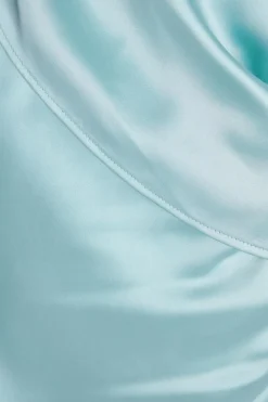 Quiz Pale Blue Satin Midi Dress Clearance