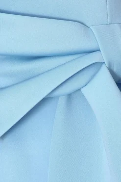 Quiz Strapless Bow Midi Dress Pale Blue Best