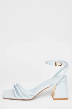 Quiz Strappy Heels Pale Blue Hot