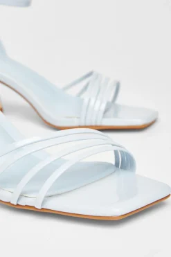 Quiz Strappy Heels Pale Blue Hot