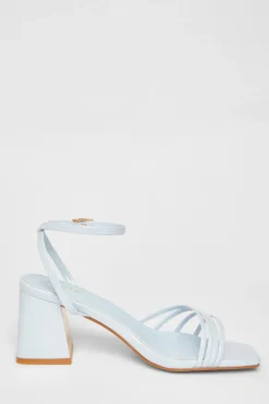 Quiz Strappy Heels Pale Blue Hot