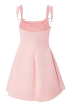 Quiz Pale Pink A-Line Mini Dress Baby Pink New
