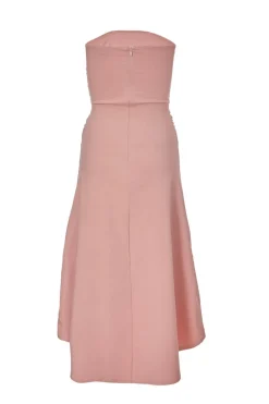 Quiz Bandeau Midi Dress Pale Pink Outlet