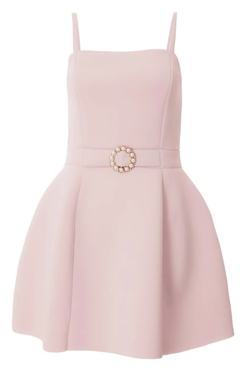 Quiz Pale Pink Buckle Mini Dress New
