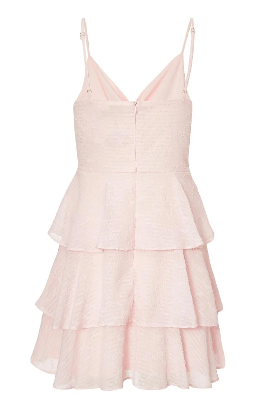 Quiz Pale Pink Chiffon Tiered Mini Dress Online