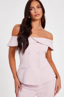 Quiz Tailored Trousers Pale Pink Best