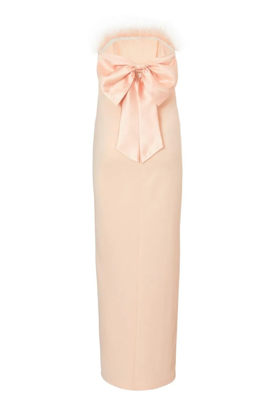 Quiz Feather Trim Midaxi Dress Peach Best