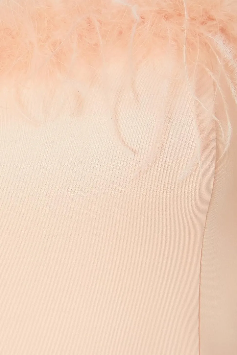 Quiz Feather Trim Midaxi Dress Peach Best