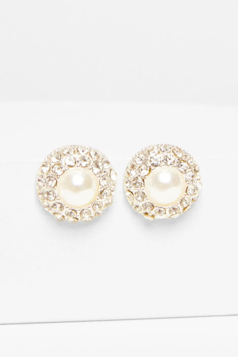 Quiz Pearl Diamante Circle Stud Earring Best