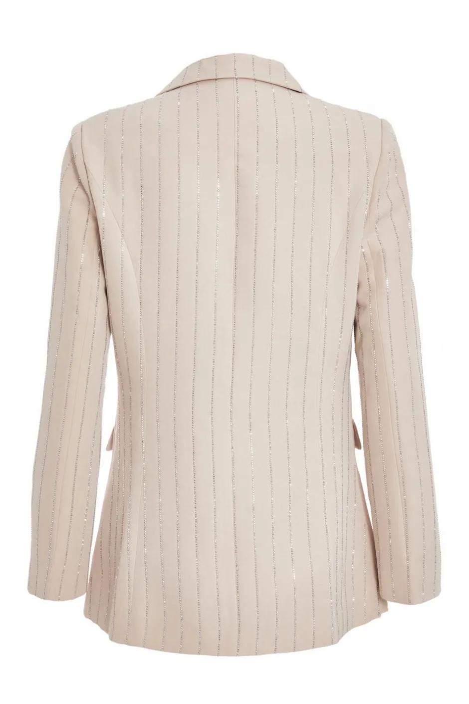 Quiz Petite Beige Embellished Blazer Hot