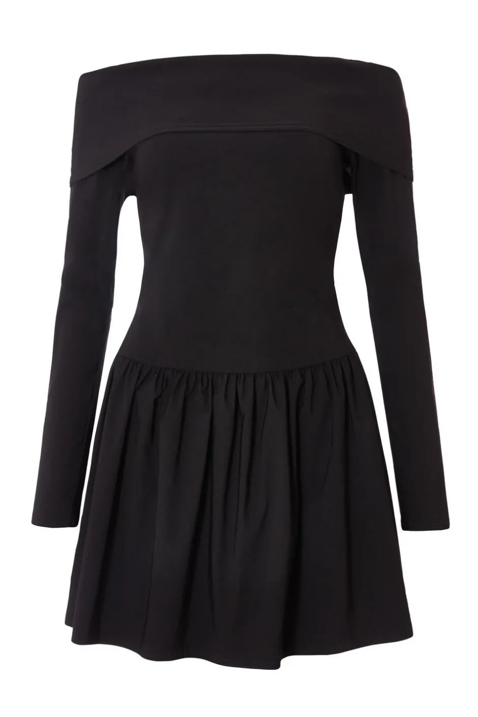 Quiz Petite Black Bardot Skater Dress Outlet