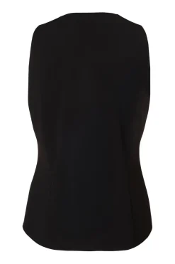 Quiz Petite Black Button Front Waistcoat Online