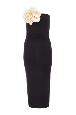 Quiz Petite Corsage Midaxi Dress Black Best