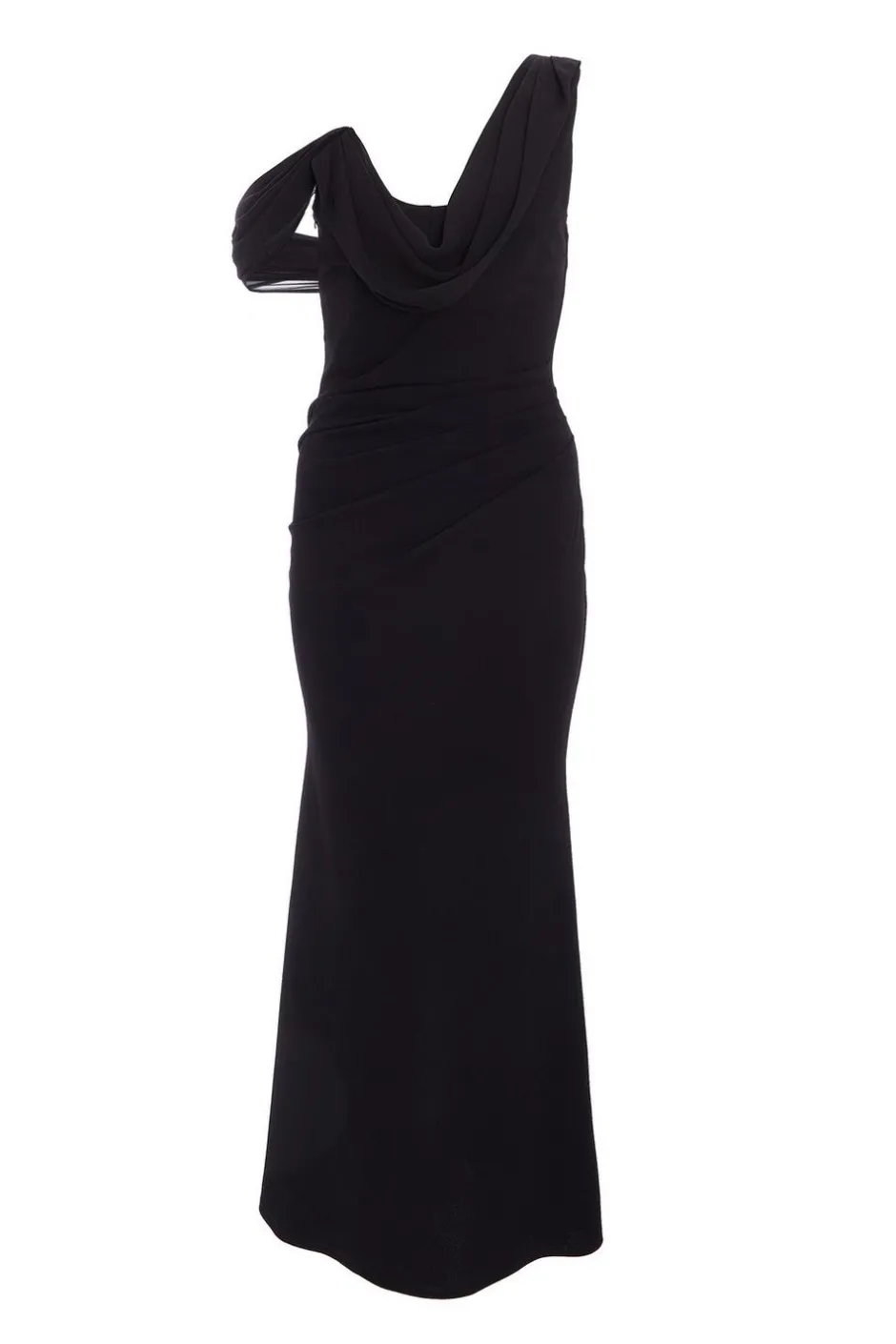 Quiz Petite Black One Shoulder Maxi Dress Discount