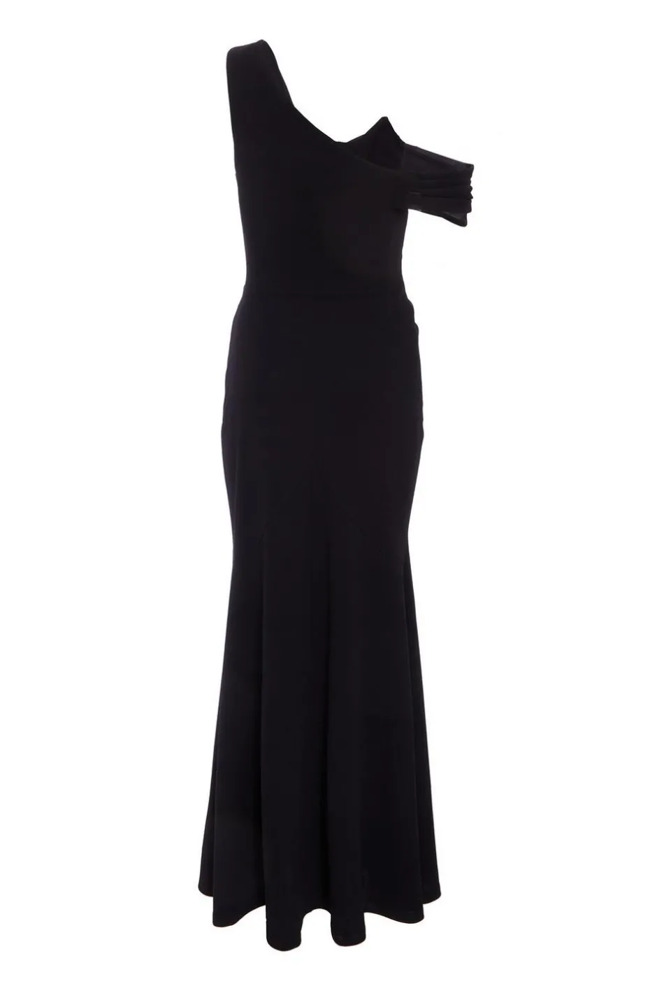 Quiz Petite Black One Shoulder Maxi Dress Discount