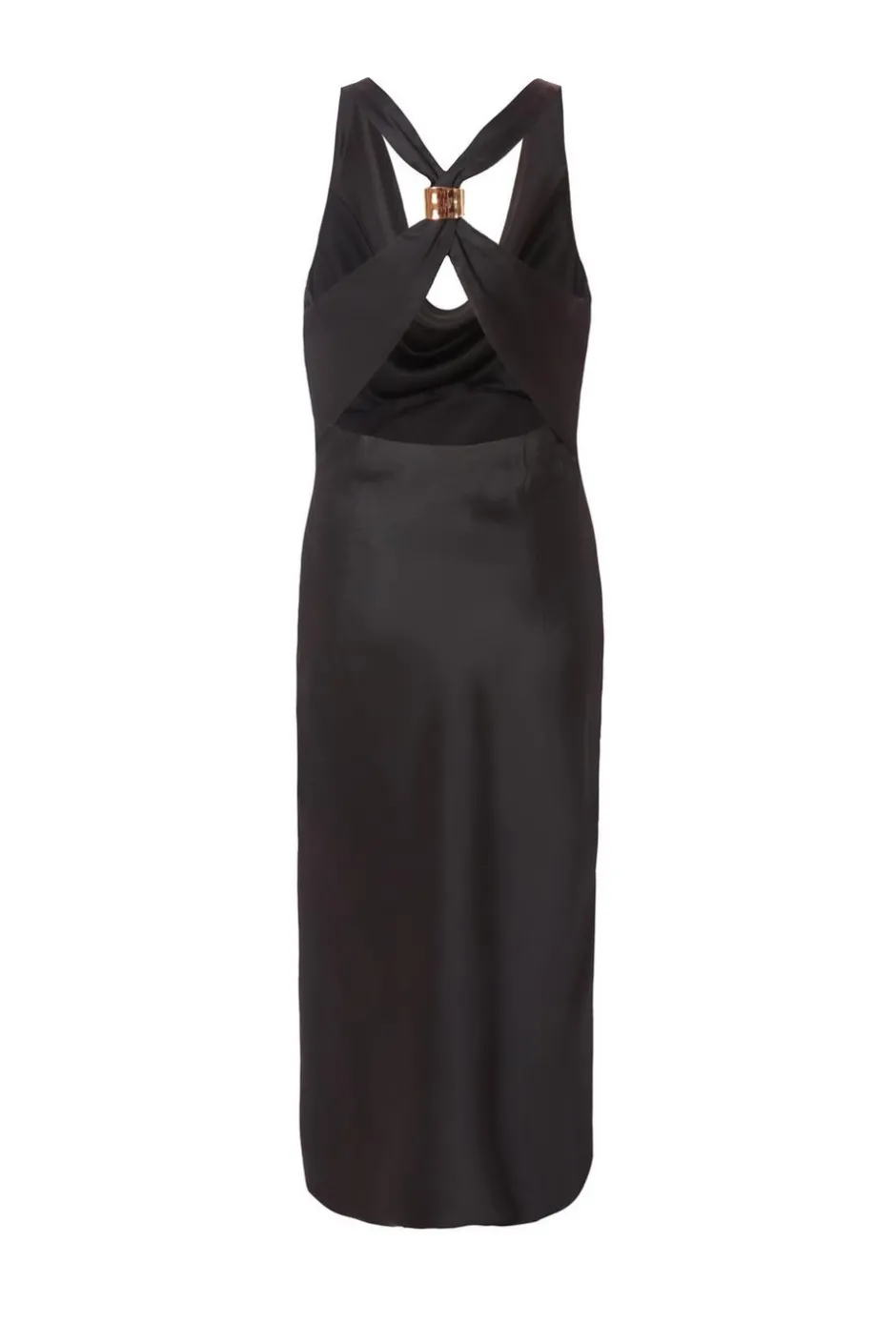 Quiz Petite Black Satin Midaxi Dress Online