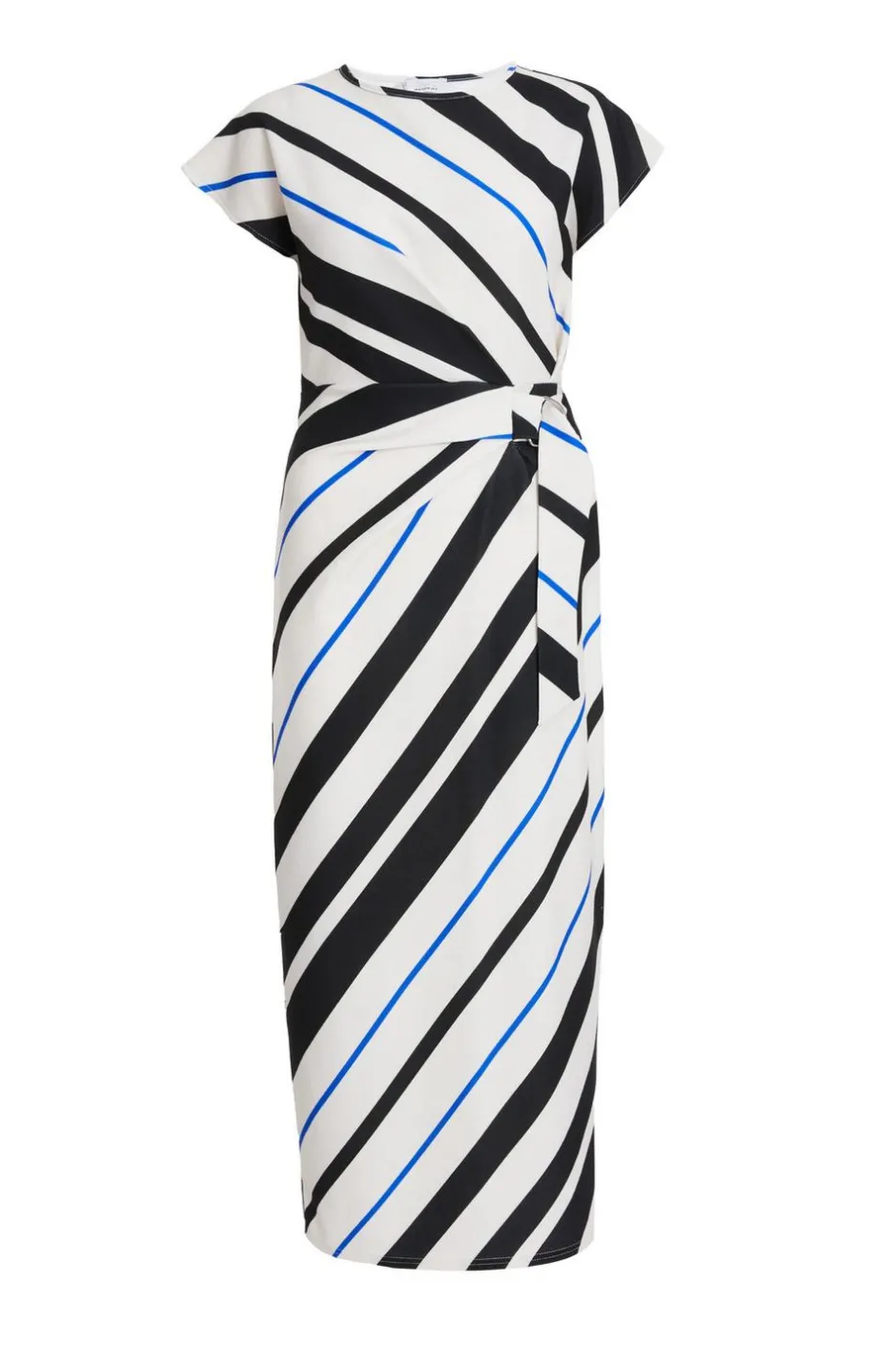 Quiz Petite Black Stripe Tie Belt Midaxi Dress Best