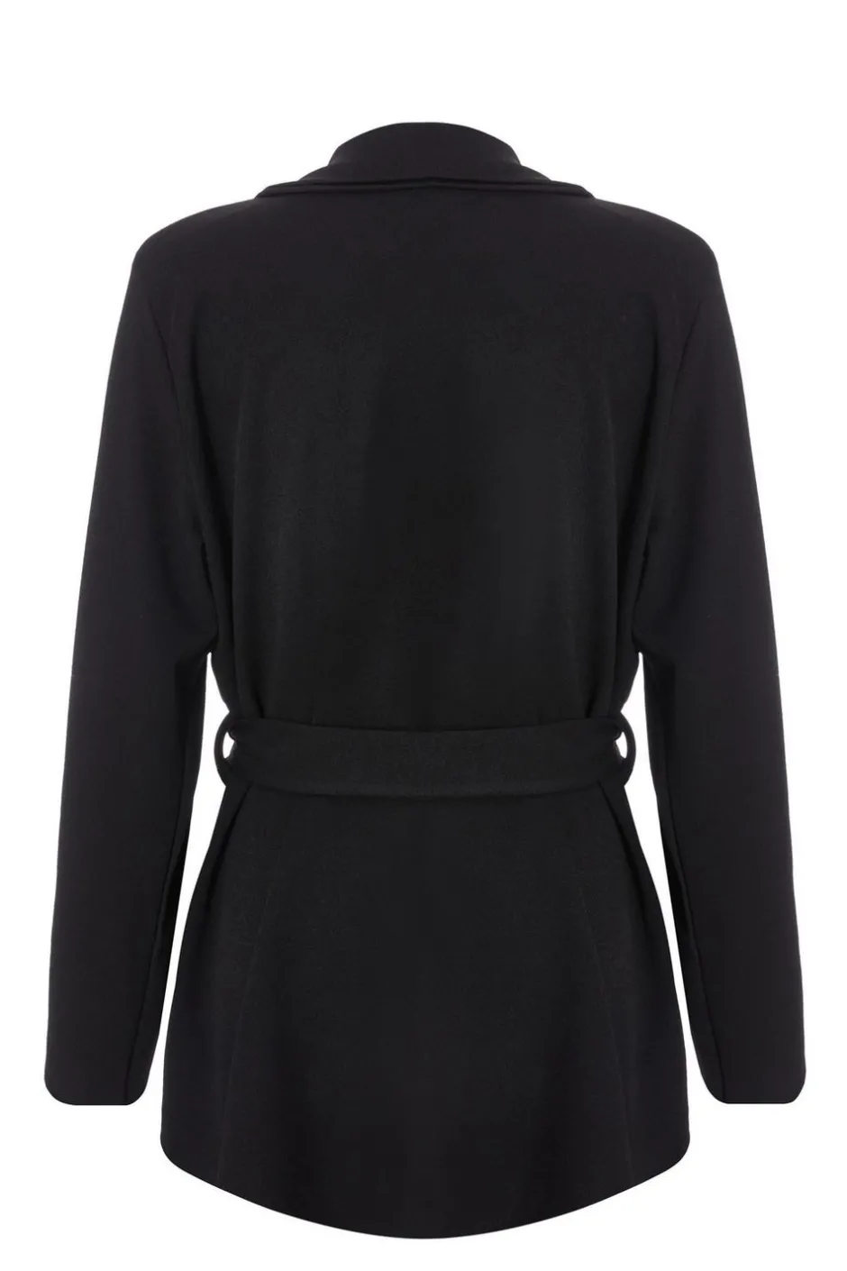 Quiz Petite Tie Waist Blazer Black Sale