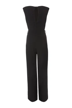 Quiz Petite Black Tie Waist Jumpsuit