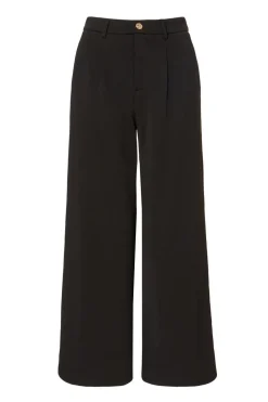 Quiz Petite Black Wide Leg Trousers Clearance