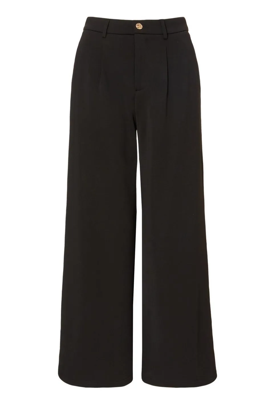 Quiz Petite Black Wide Leg Trousers Clearance