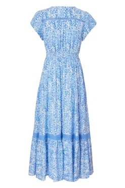 Quiz Petite Blue Animal Print Midaxi Dress