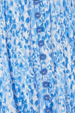 Quiz Petite Blue Animal Print Midaxi Dress