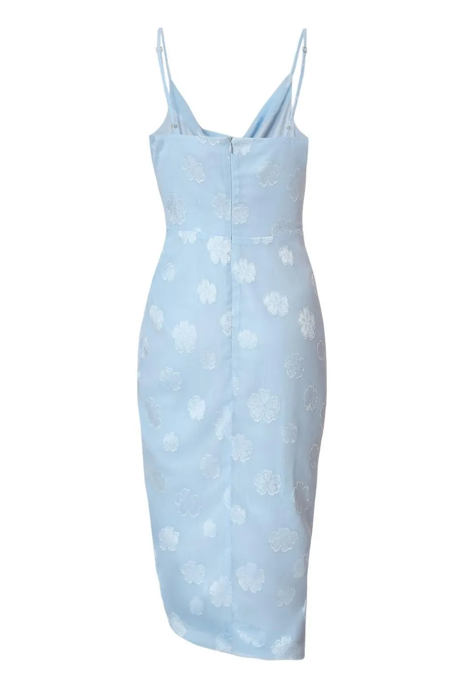 Quiz Petite Blue Chiffon Floral Midi Dress Best