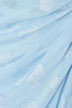 Quiz Petite Blue Chiffon Floral Midi Dress Best