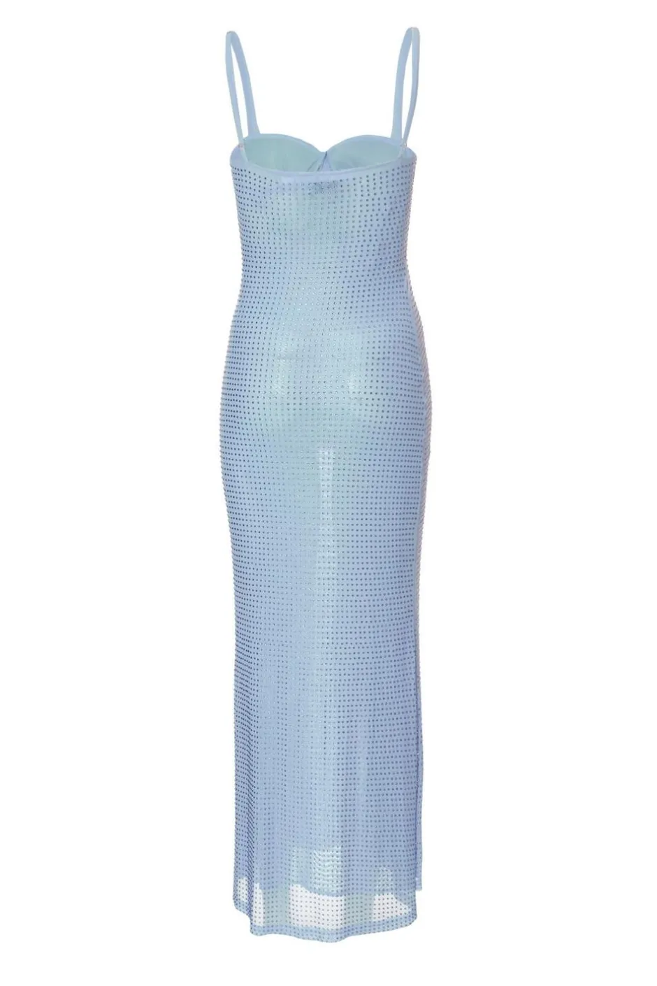 Quiz Petite Diamante Maxi Dress Blue Hot
