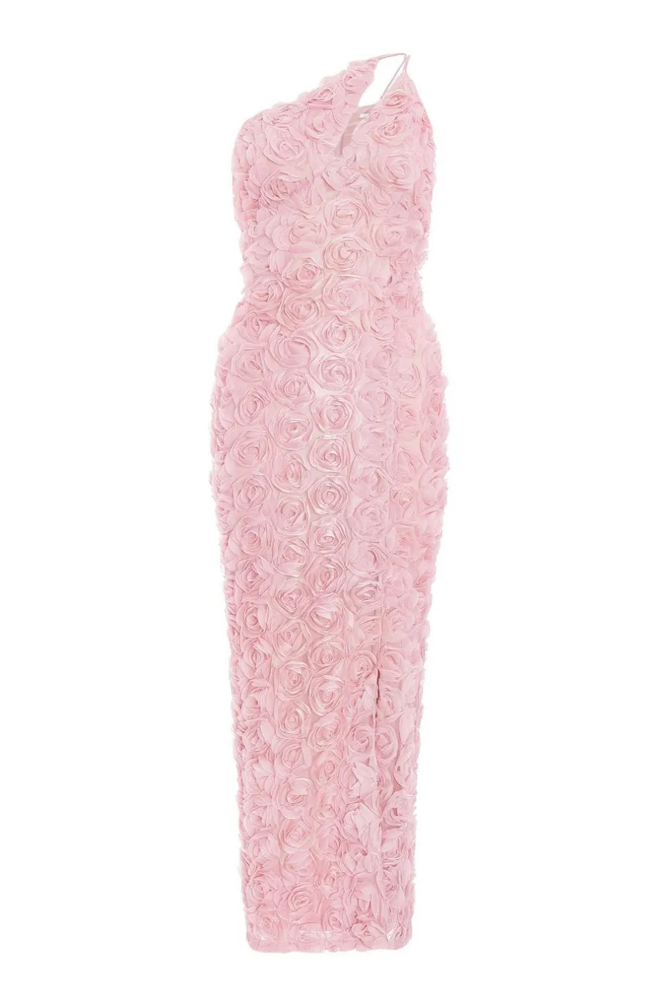 Quiz Petite One Shoulder Floral Maxi Dress Blush Outlet