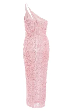 Quiz Petite One Shoulder Floral Maxi Dress Blush Outlet