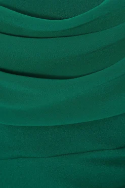 Quiz Petite Bottle Green Drop Sleeve Maxi Dress Wine Best