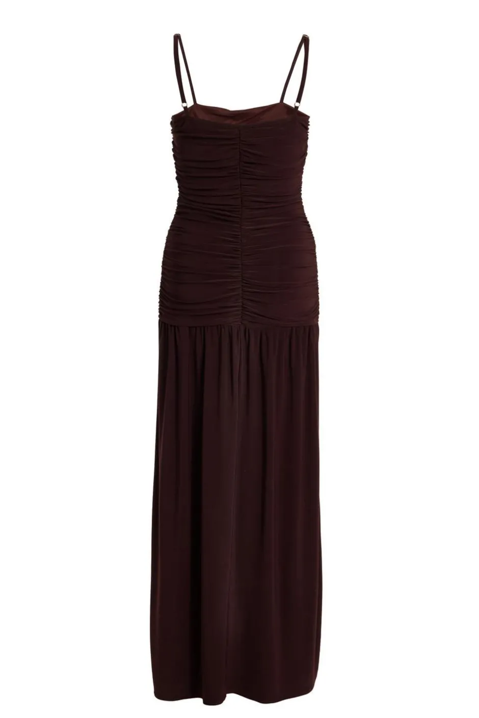 Quiz Petite Brown Drop Waist Maxi Dress Hot