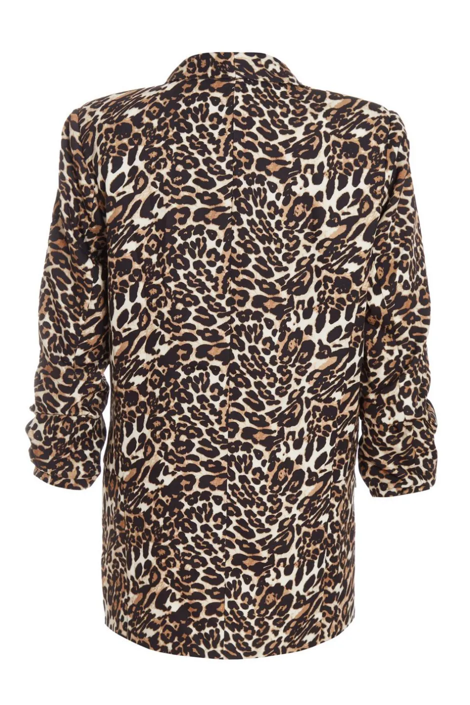 Quiz Petite Brown Leopard Print Blazer Discount
