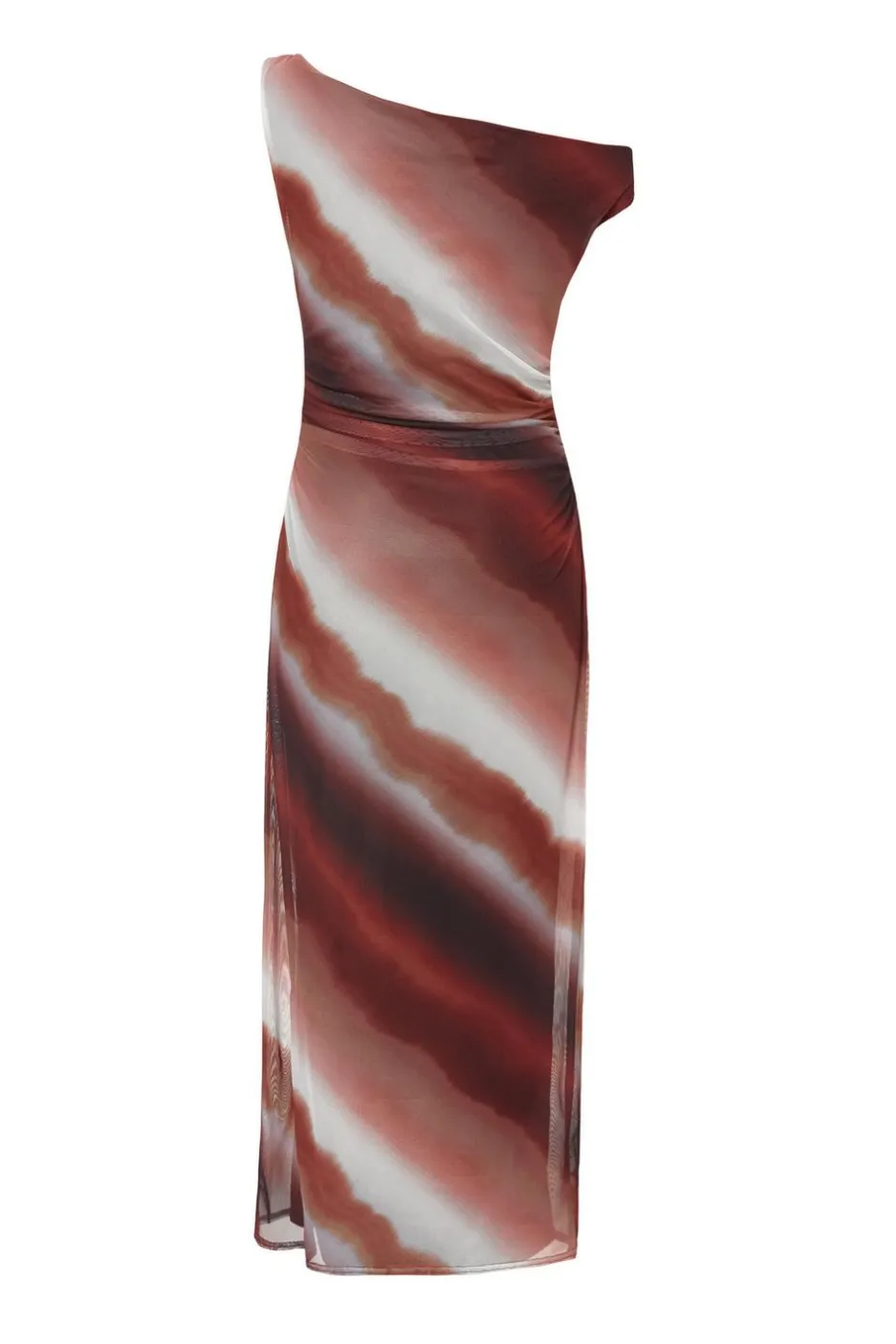Quiz Petite Brown Mesh Ombre Midaxi Dress New