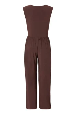 Quiz Petite Brown Ruched Jumpsuit Best