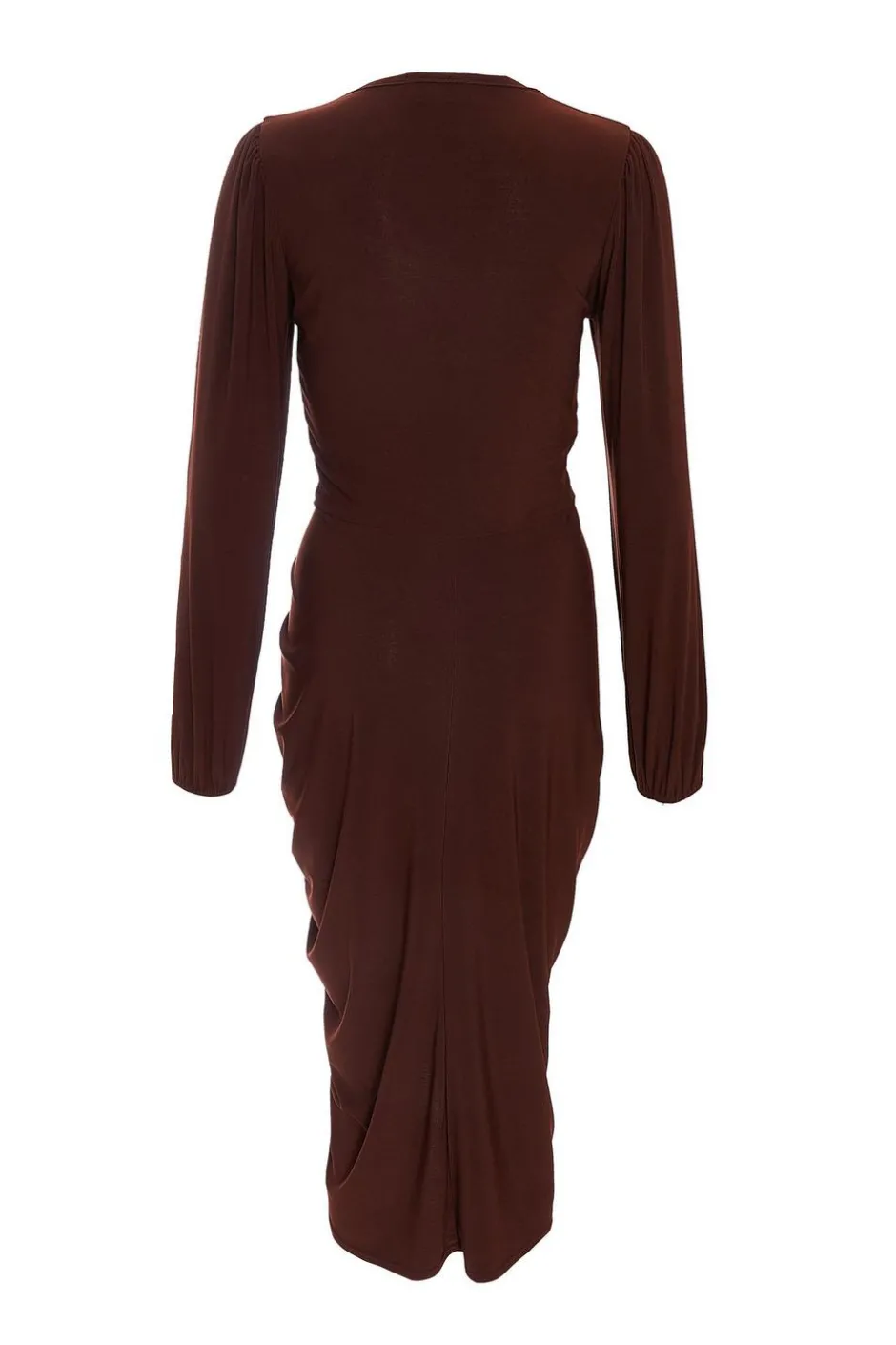 Quiz Petite Brown Ruched Midi Dress Best