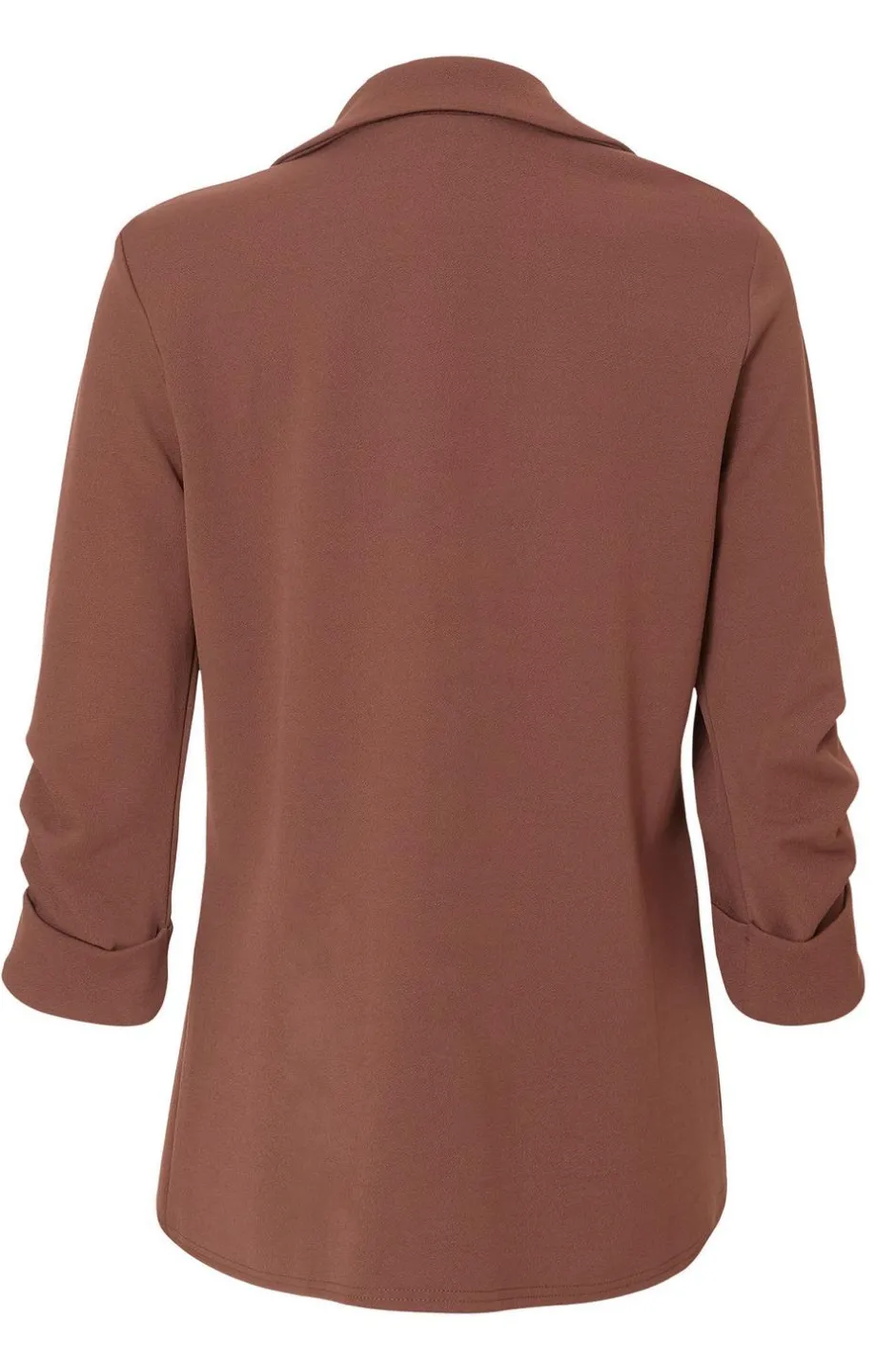 Quiz Petite Ruched Sleeve Blazer Brown Sale