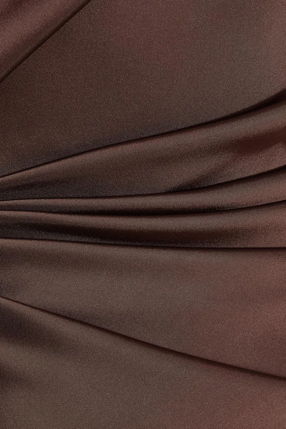 Quiz Petite Brown Satin Wrap Neck Maxi Dress Clearance