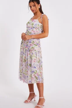 Quiz Petite Chiffon Floral Midi Dress Best
