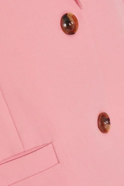Quiz Petite Coral Woven Long Sleeve Blazer