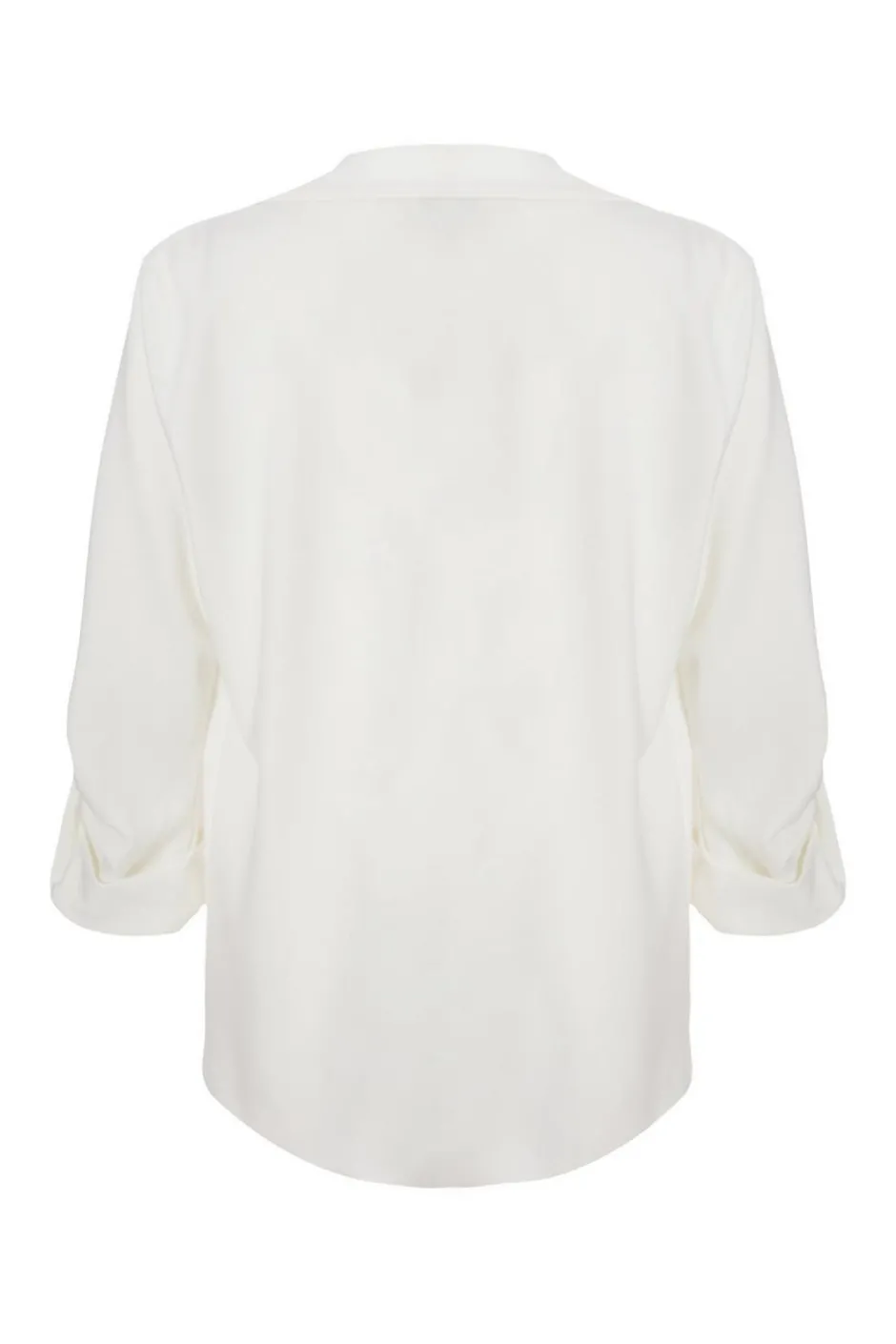 Quiz Petite Ruched Sleeve Blazer Cream